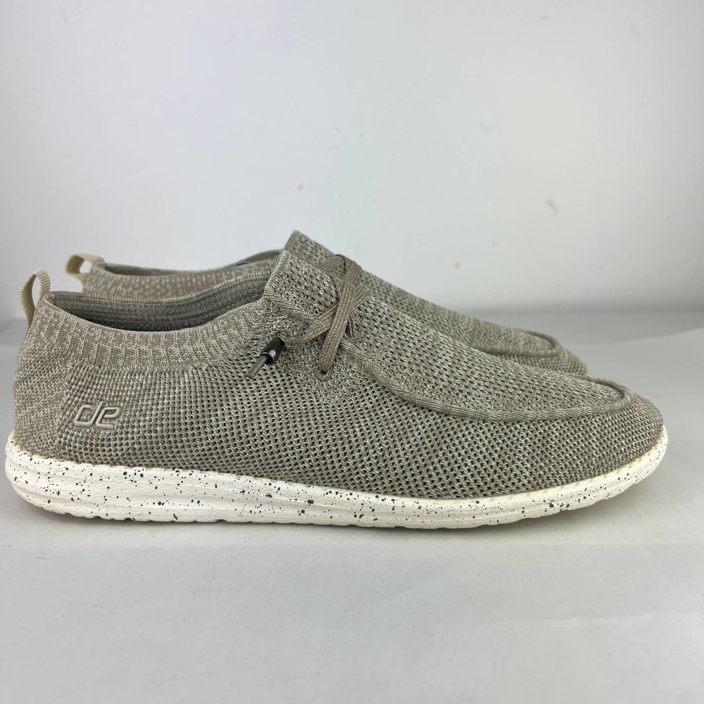 Hey Dude Shoes Wally Knit Beige Slip On Shoes Mens Size: 10